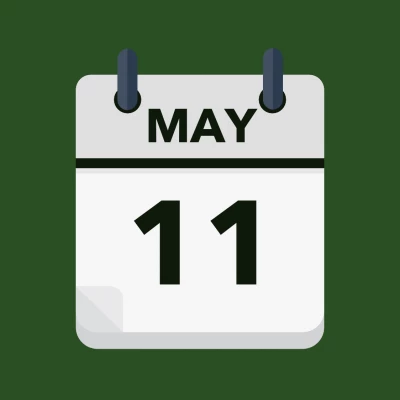 Calendar icon showing 11th May