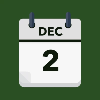 Calendar icon showing 2nd December