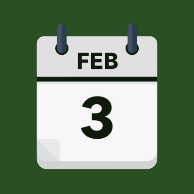 Calendar icon showing 3rd February