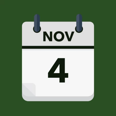 Calendar icon showing 4th November