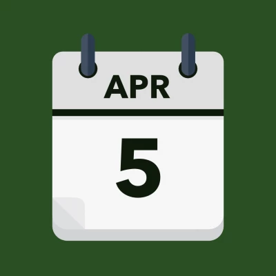 Calendar icon showing 5th April