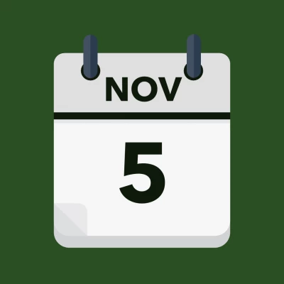 Calendar icon showing 5th November