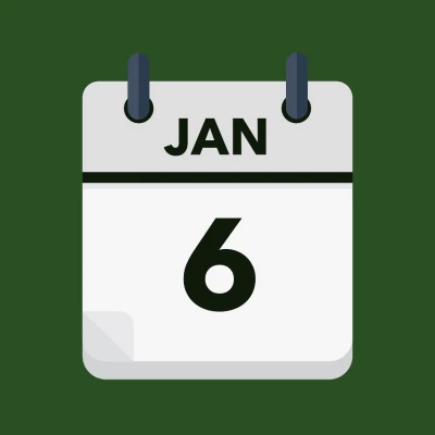 Calendar icon showing 6th January