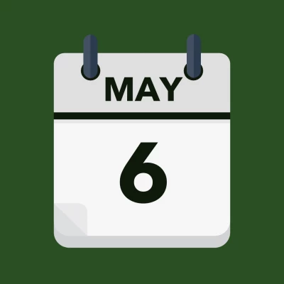 Calendar icon showing 6th May