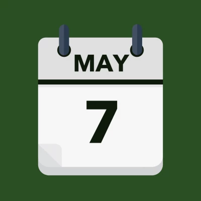 Calendar icon showing 7th May
