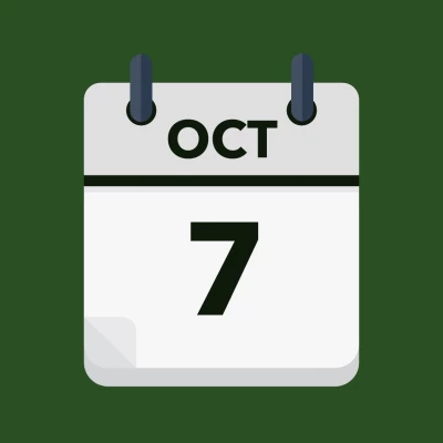 Calendar icon showing 7th October