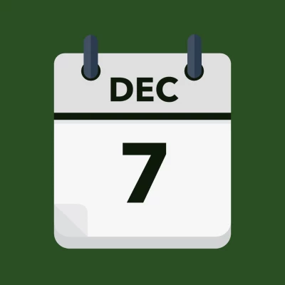 Calendar icon showing 7th December