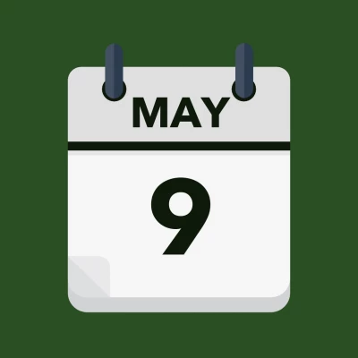 Calendar icon showing 9th May