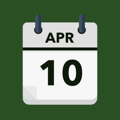 Calendar icon showing 10th April