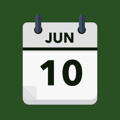 Calendar icon showing 10th June