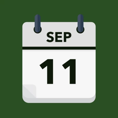 Calendar icon showing 11th September