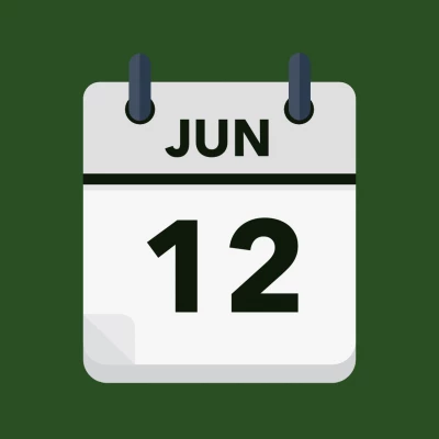 Calendar icon showing 12th June