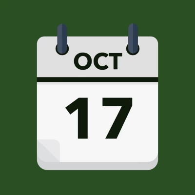 Calendar icon showing 17th October