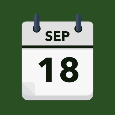 Calendar icon showing 18th September