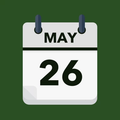 Calendar icon showing 26th May