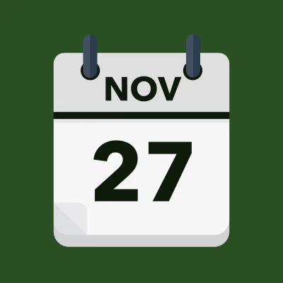 Calendar icon showing 27th November