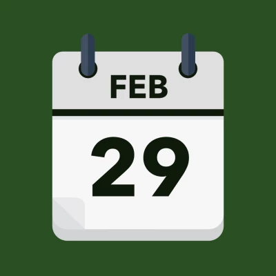 Calendar icon showing 29th February
