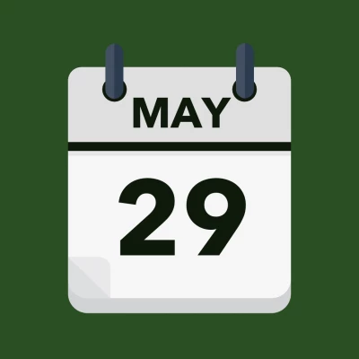 Calendar icon showing 29th May