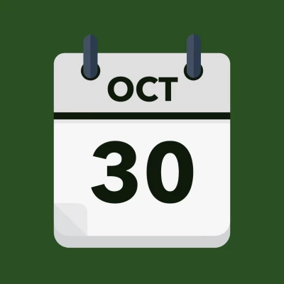 Calendar icon showing 30th October