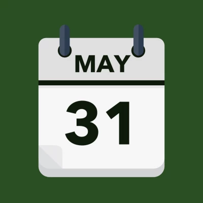 Calendar icon showing 31st May