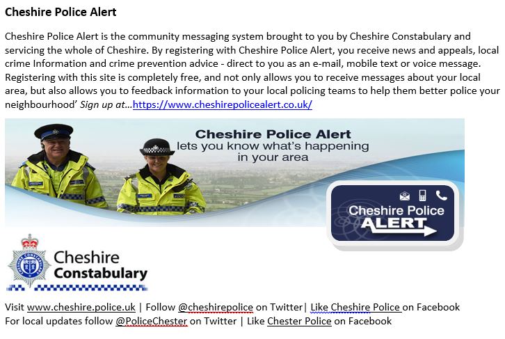 Cheshire Police Alert
