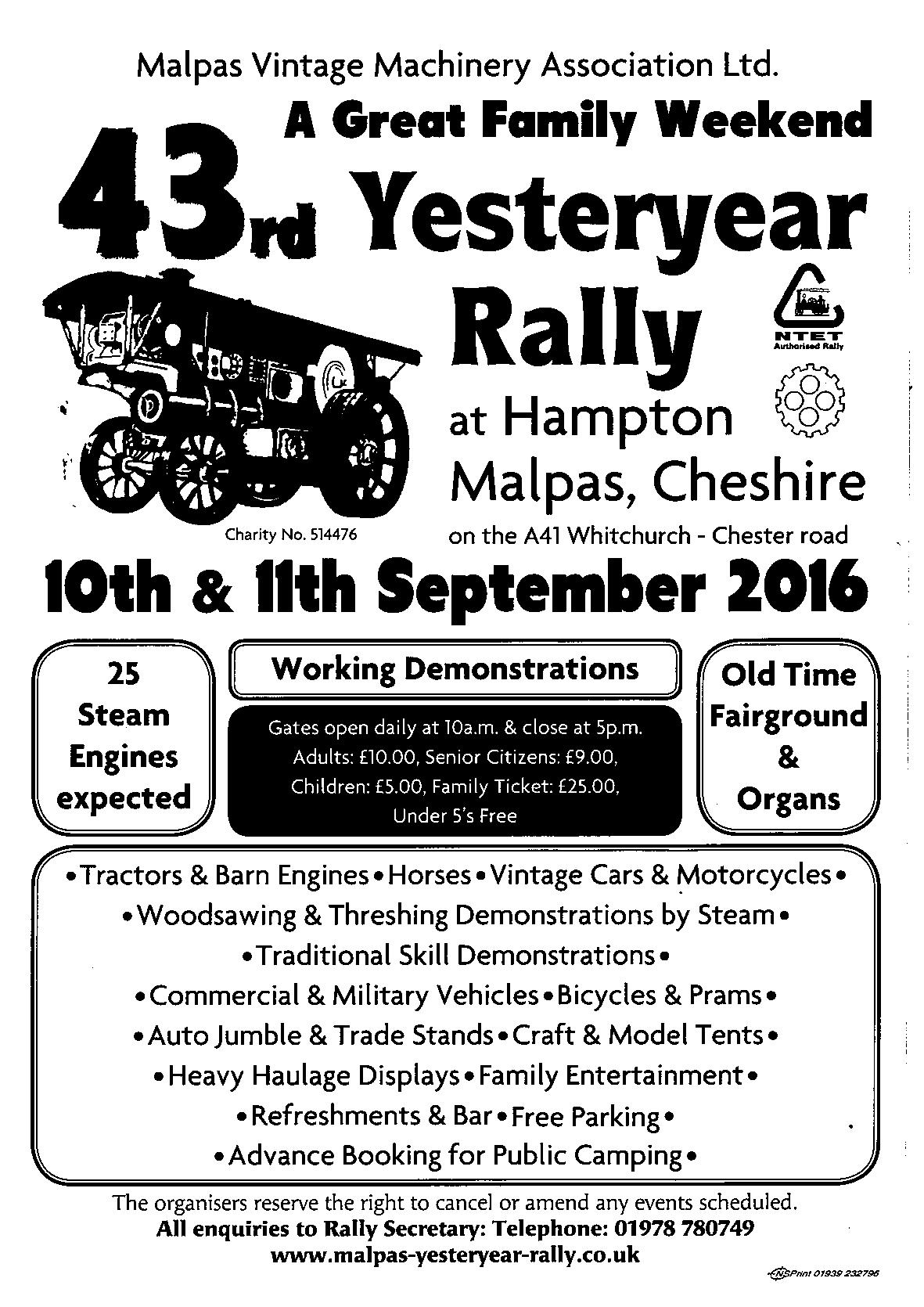 Malpas Yesteryear advert 2016