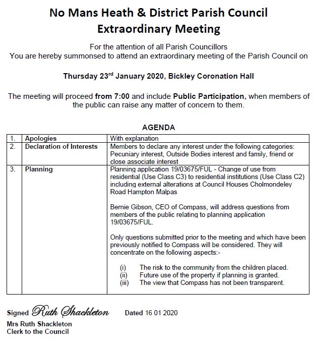 NMH agenda