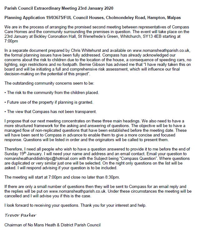 NMH Letter