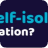 Self isolation logo